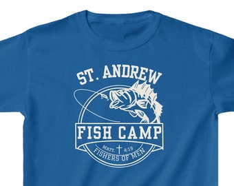Kid's St. Andrew Tee, Fishers of Men shirt, Fish Camp, Christian t-shirt