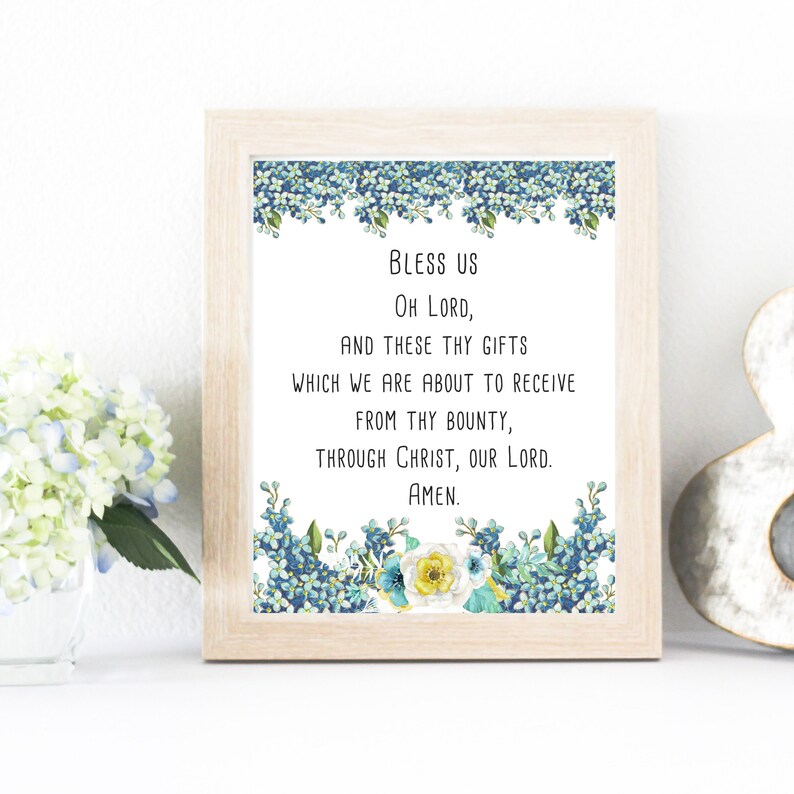 Prayer Before Meals // Bless Us Oh Lord Etsy