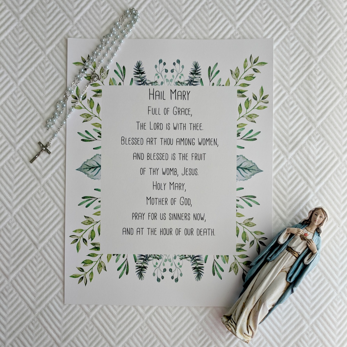 Ave Maria / / einfache Gebete Kollektion | Etsy