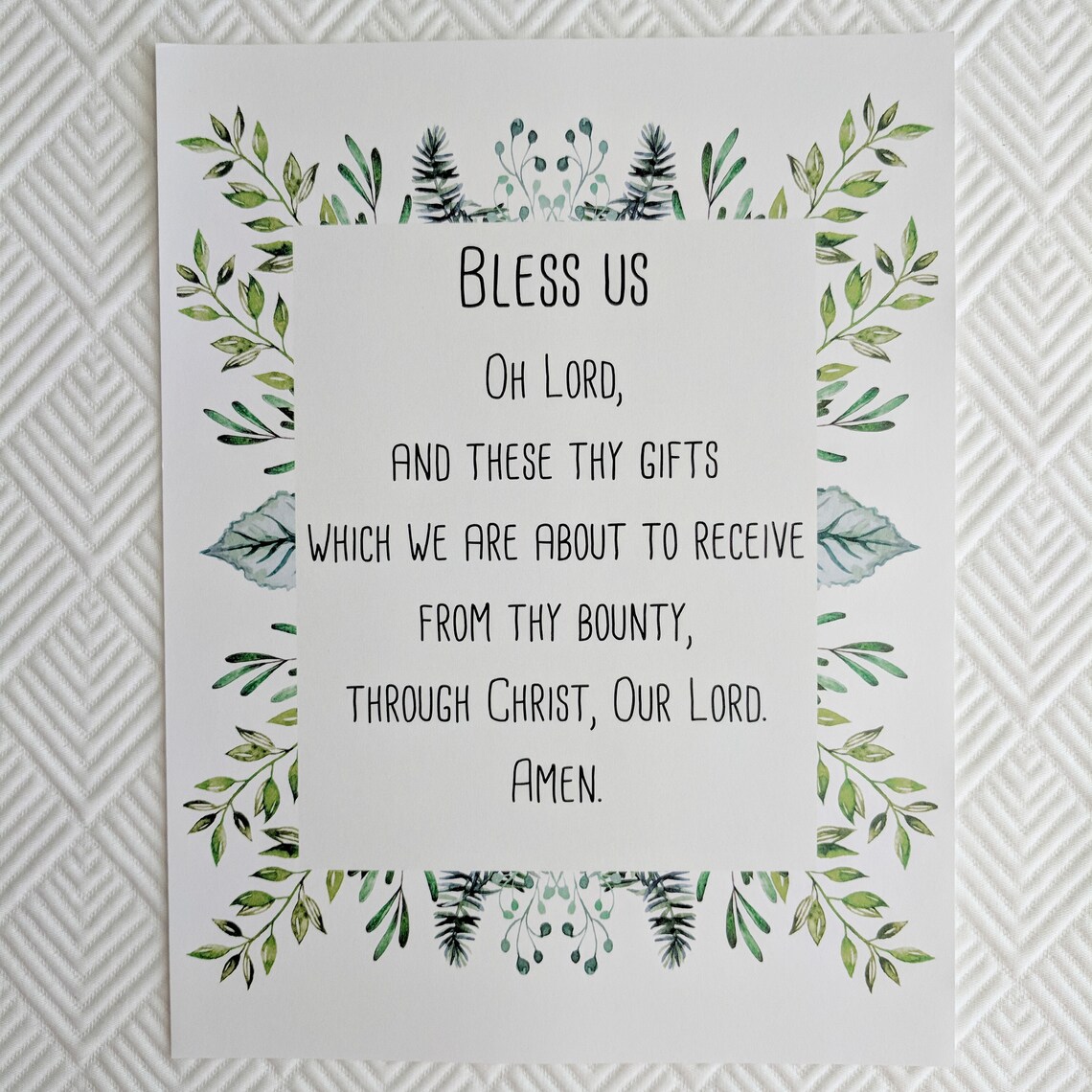 Bless Us Oh Lord // Simple Prayers Collection | Etsy