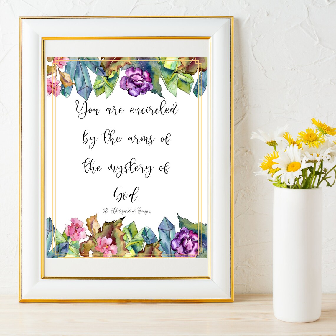 Saint Hildegard Quote Prints Bundle Catholic Wall Art Home Etsy
