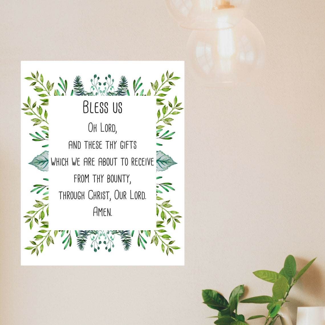 Bless Us Oh Lord // Simple Prayers Collection | Etsy