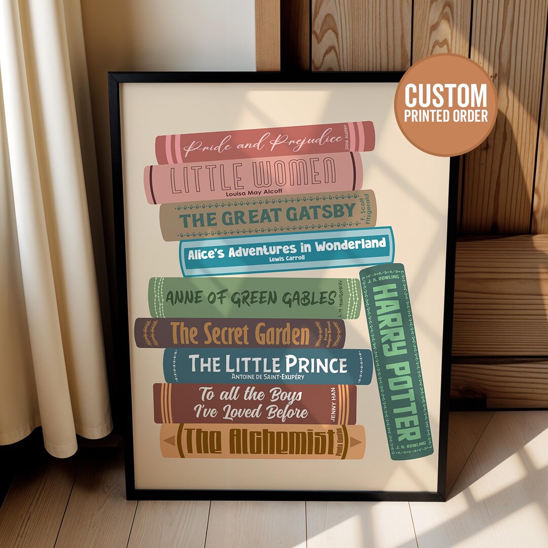 Personalized Custom Book Art for Book Lovers | Literary Wall Decor ...