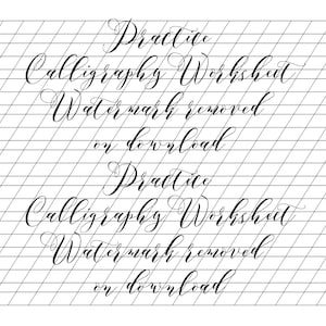 Kalligraphie Übungsvorlage Download. Kursiver Kalligrafieführer. Druckbarer Handschriftführer. Liniertes Kalligraphie Übungspapier.