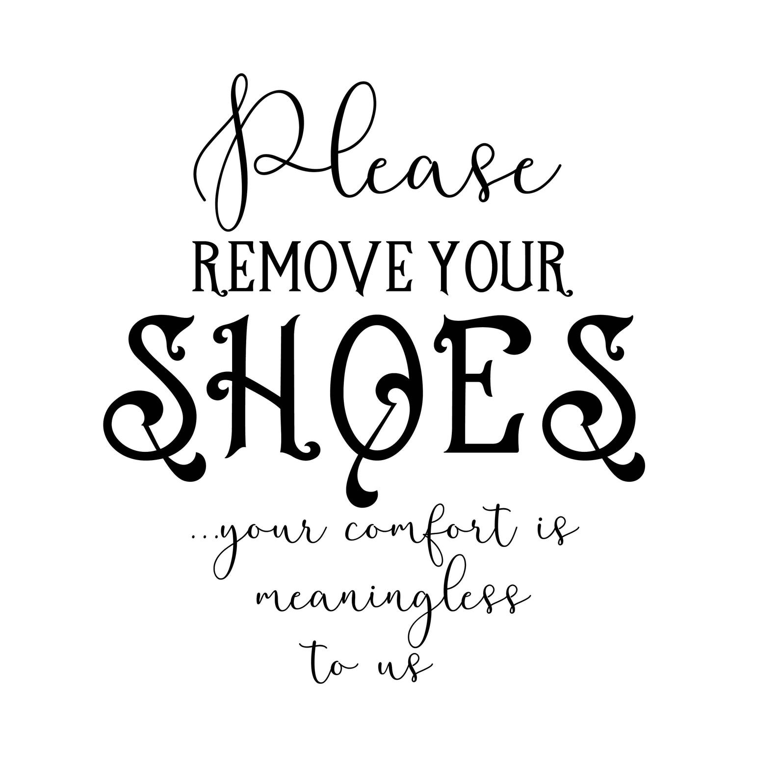 Please Remove Your Shoes, Shoes Sign SVG, Take Your Shoes Off