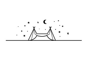 Digital file illustrated teepee