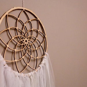 Dreamcatcher compensato artigianale bianco
