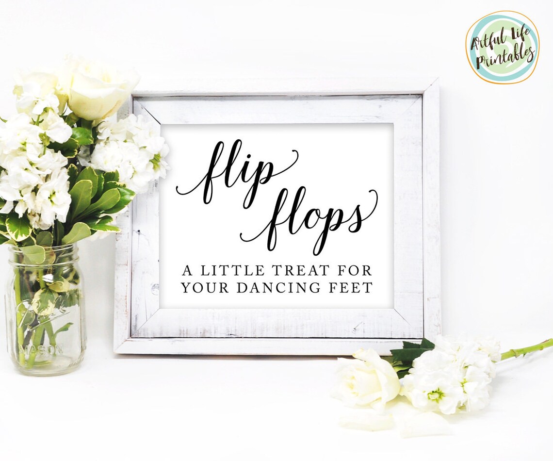Wedding Flip Flops Sign Flip Flops Sign Flip Flops Wedding - Etsy