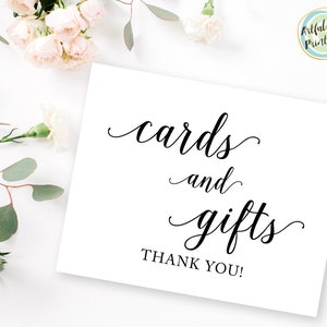 Cards and Gifts Sign, Wedding Cards and Gifts Sign, Cards and Gifts Sign Printable, Gift Table Sign, Wedding Signs, Wedding Printable, W101