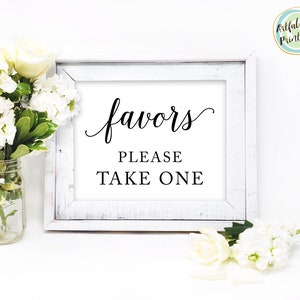Wedding Favors Sign, Favors Sign, Please Take One Sign, Favors Sign Printable, Digital Favor Sign, Favor Table Sign, Party Favors Sign, W101