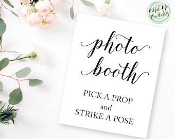 Photo Booth Sign, Photobooth Sign, Wedding Photobooth Sign, Photo Booth Sign Printable, Wedding Photo Booth Sign, Photo Station Sign, W101