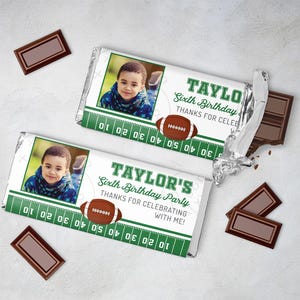 Football Birthday Candy Bar Wrapper, Editable Template, Birthday Chocolate Bar Wrapper, Candy Bar Labels, Football Party Favor, BP103