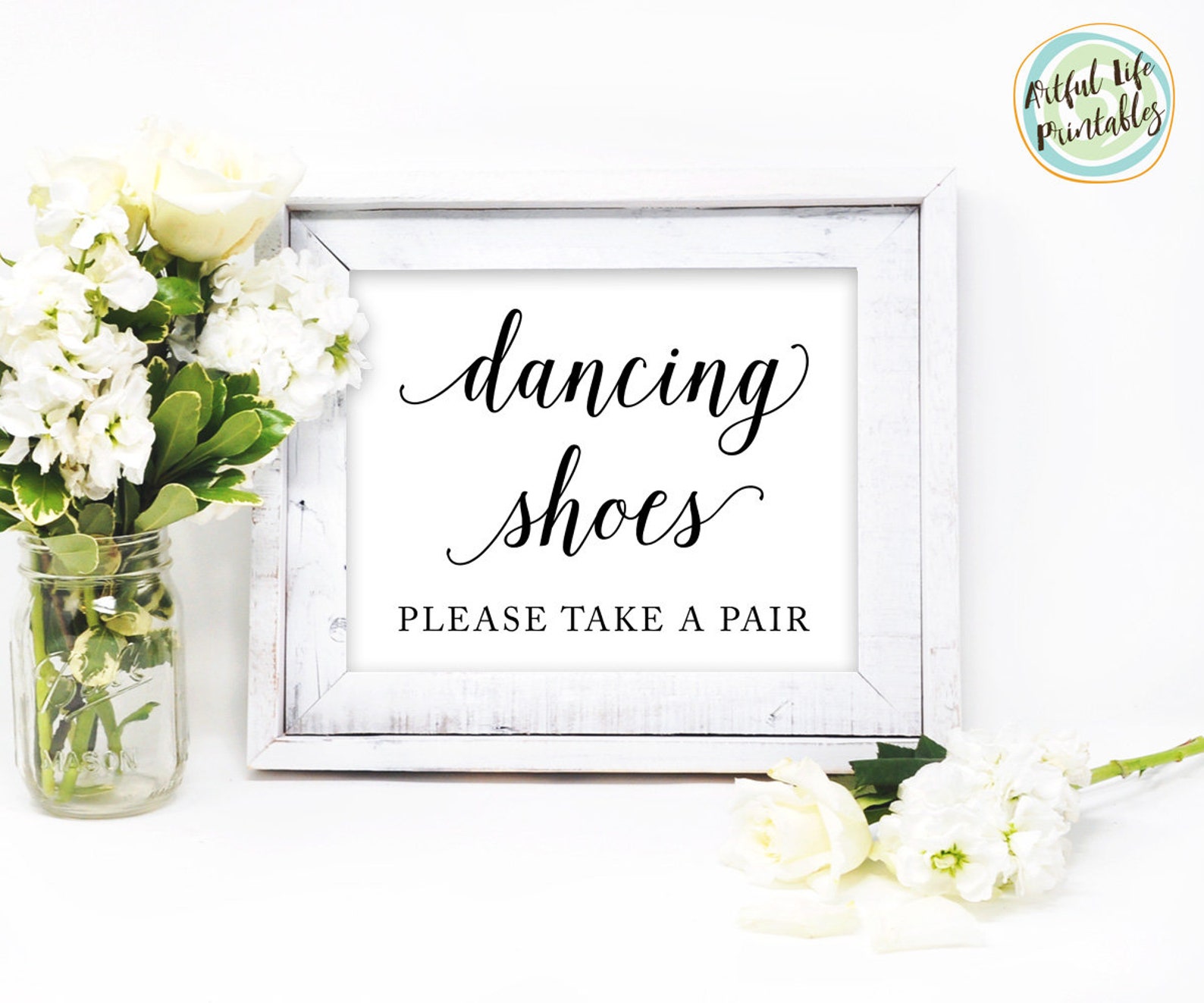Dancing Shoes Wedding Sign Dancing Shoes Sign Wedding Flip Etsy