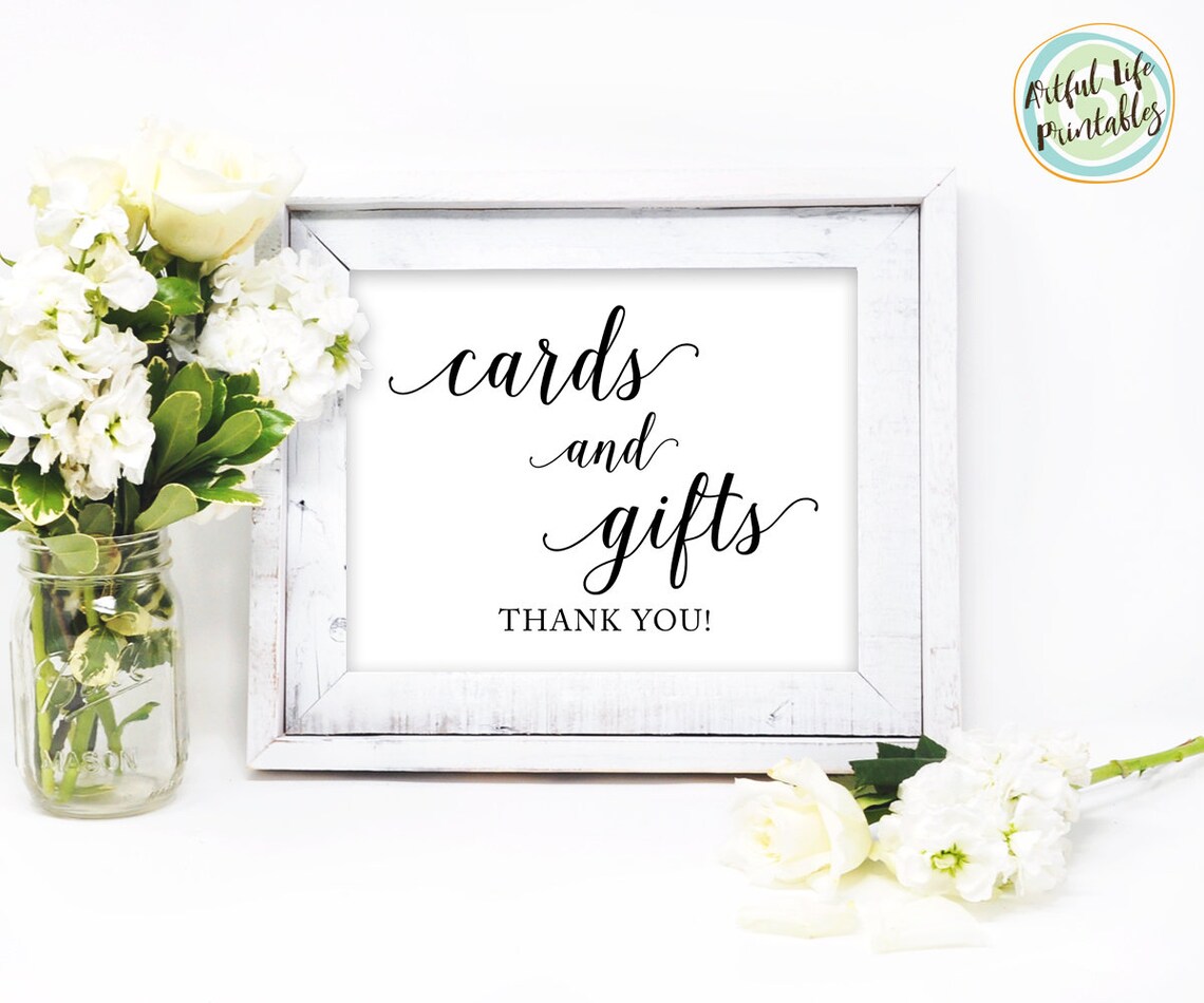 Cards and Gifts Sign Printable Cards and Gifts Sign Wedding | Etsy