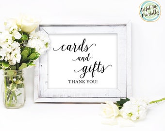 Cards and Gifts Sign Printable, Cards and Gifts Sign, Wedding Cards and Gifts Sign, Gift Table Sign, Wedding Signs, Reception Signs, W101