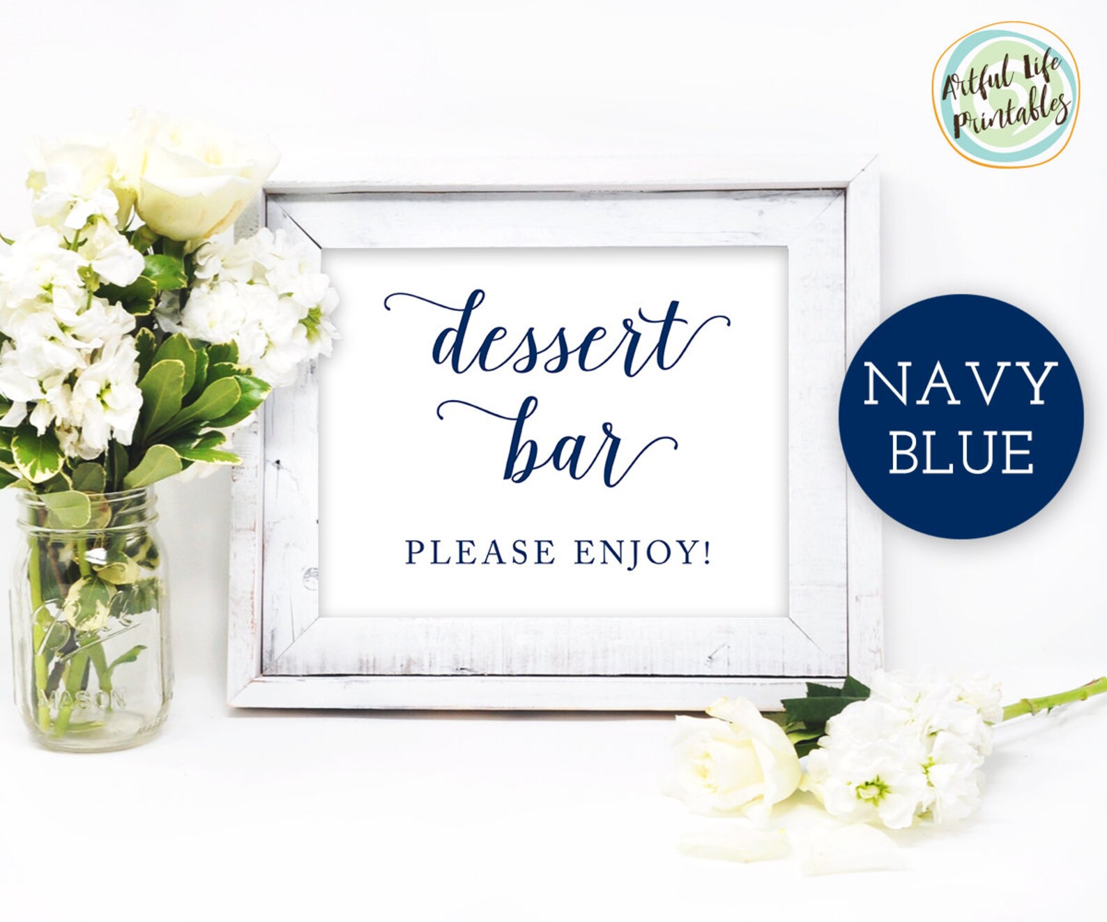 Navy Dessert Bar Sign Dessert Bar Printable Dessert Bar Sign - Etsy