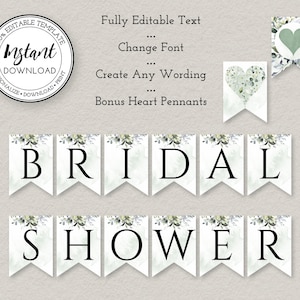 Bridal Shower Banner Printable, Bridal Shower Decorations, Fully ...