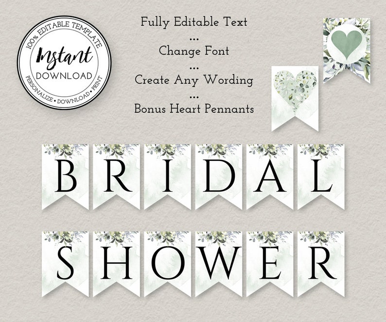 Bridal Shower Banner Printable Bridal Shower Decorations Etsy Bridal Shower Banner Printable Bridal Shower Decorations Etsy