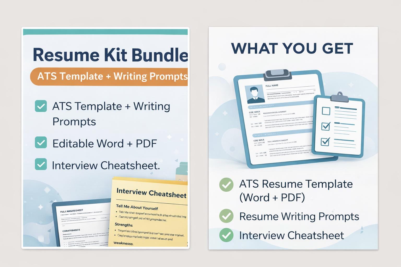 Ats Style Guide ATS Resume Template Kit | Editable Word Resume + Interview Guide ...