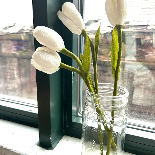 Crepe Paper Tulip, Spring, Gift, Birthday, Anniversary, Wedding, Home Decor, Centerpiece