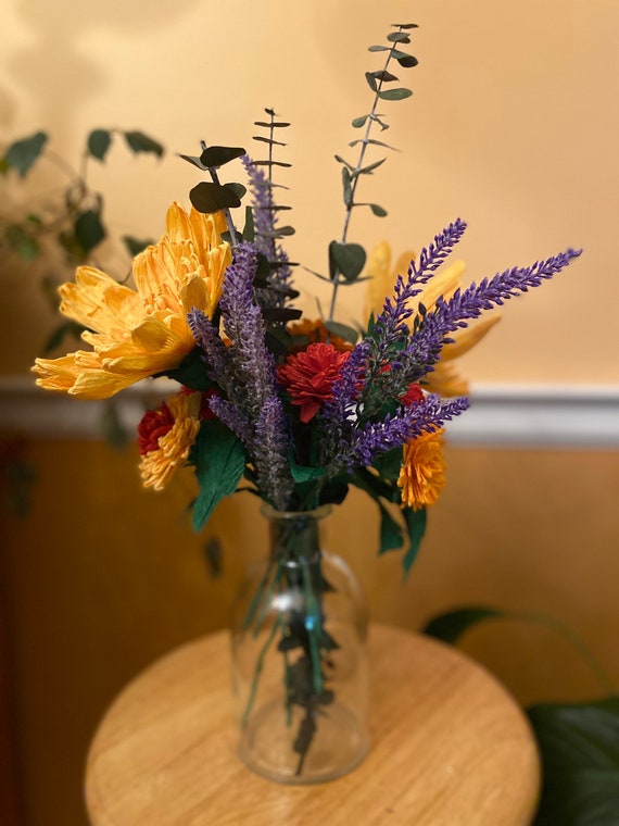 Wild Harvest Dried Flower Bouquet/ Arrangement - whimsical dried