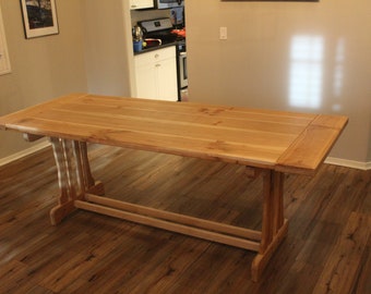 Arts and Crafts/Mission/Craftsman, Bread Board End, Dining/Kitchen/Conference/Trestle/Farmhouse Table