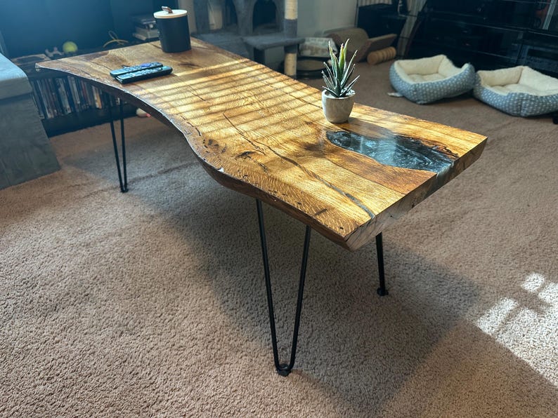 Live Edge Epoxy Coffee Table - Etsy