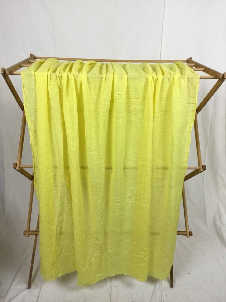Sale Yellow Sheer Crinkle Cotton Fabric Soft Home Decor Apron Etsy