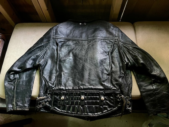 Rare 50s 60s Langlitz Columbia Leather Jacket Pet… - image 3