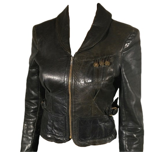 Vintage Leather Jacket Disco East West Musical Gandal… - Gem
