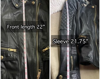 Burberry Brit Quilted Leather Jacket Moto Biker Peplum