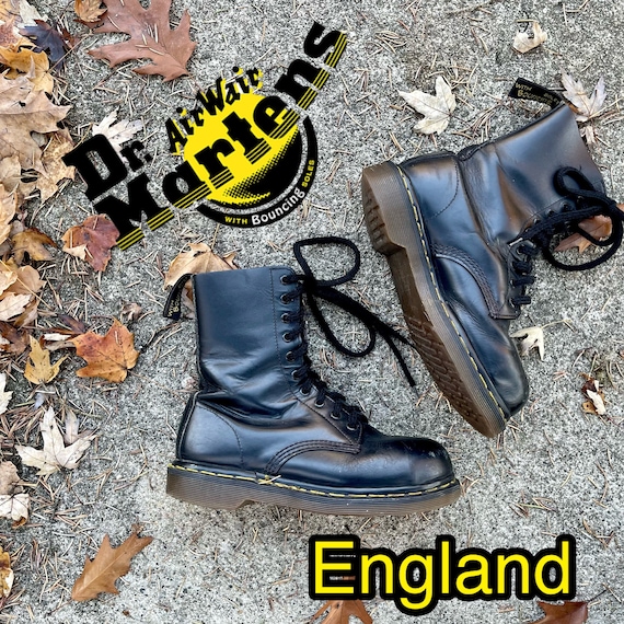 Vintage Steel Toe Distressed Dr. Martens Docs Com… - image 1