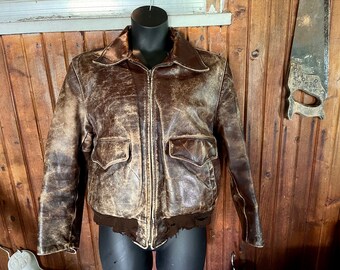 horsehide bomber jacket