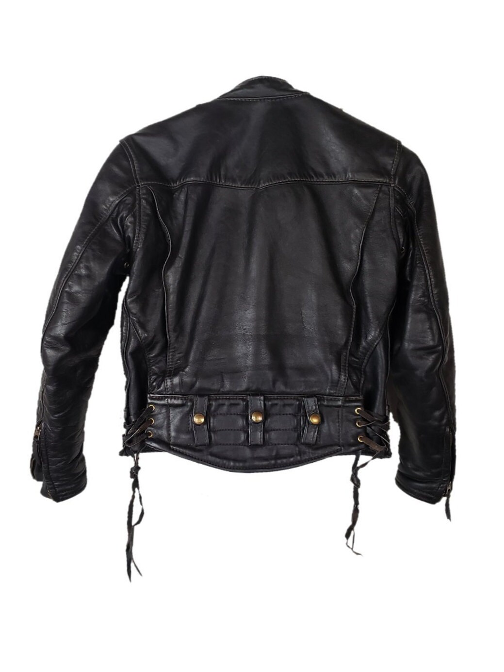 Vintage Ladies Langlitz Cascade Leather Jacket 70s 80s Black