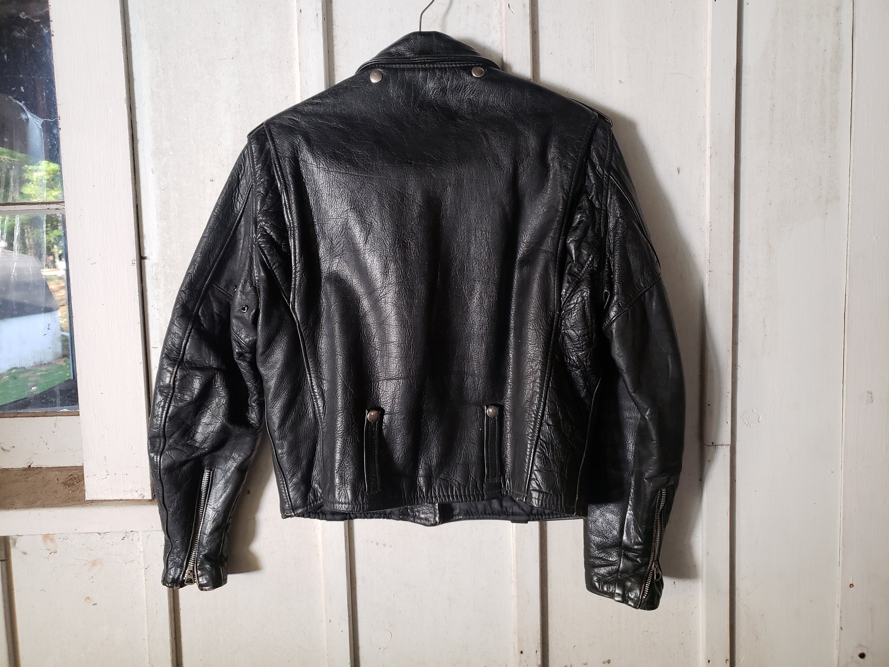 50s Era Vintage Harley Davidson Cycle Queen Leather Jacket