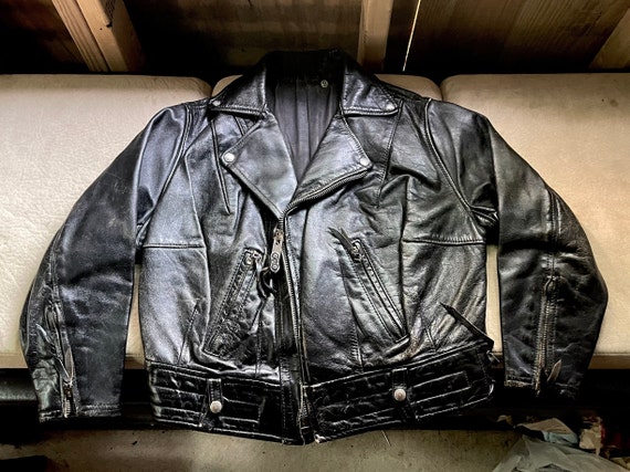 Rare 50s 60s Langlitz Columbia Leather Jacket Pet… - image 1