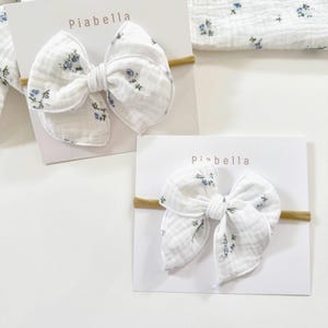 Windflower Fable Bow. Trendy Bow. Floral Bow. Fable bow for girl. Fable bow for mom. Floral Hair Bows. Spring Fable Bow.