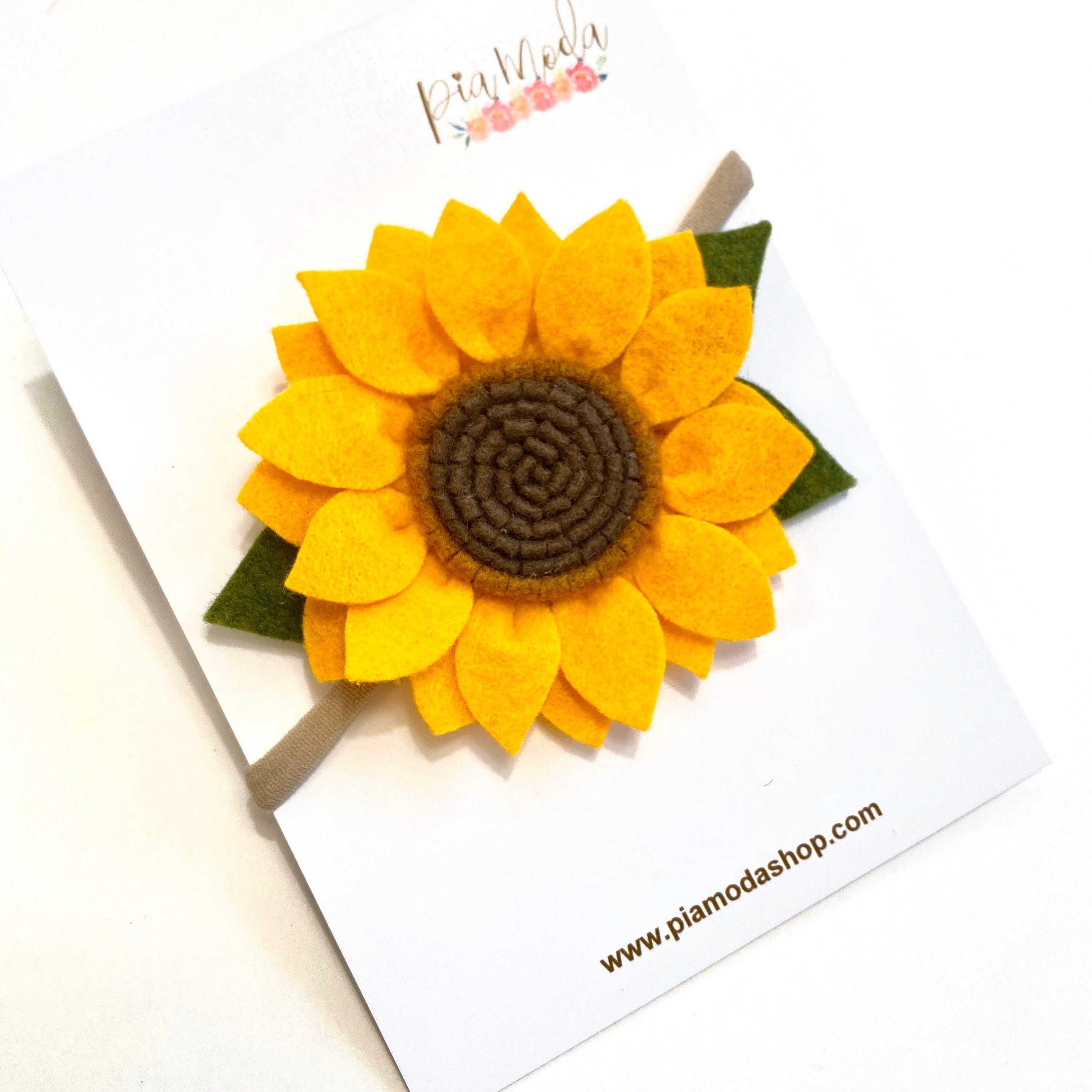 sunflower baby bow