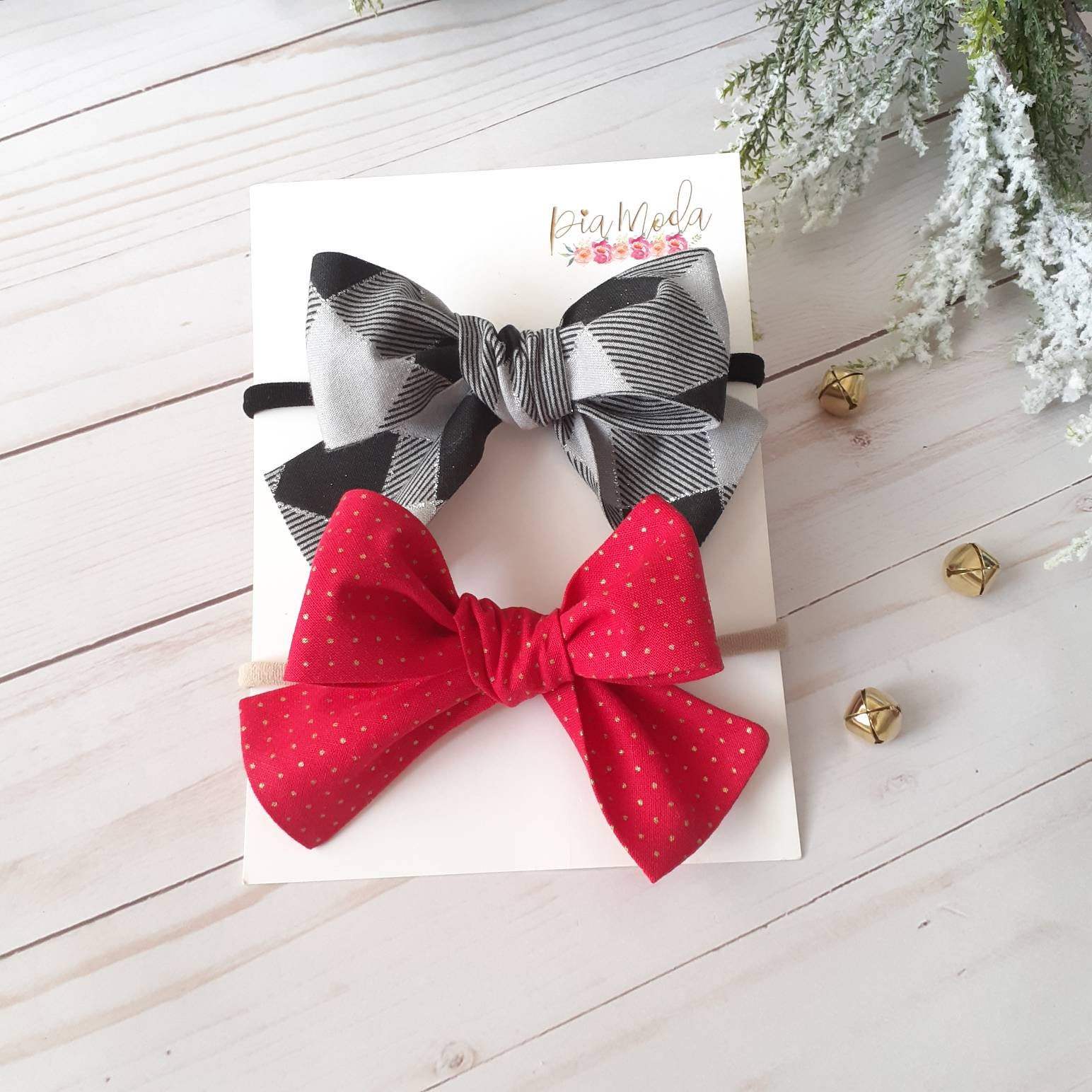 christmas hair bow baby