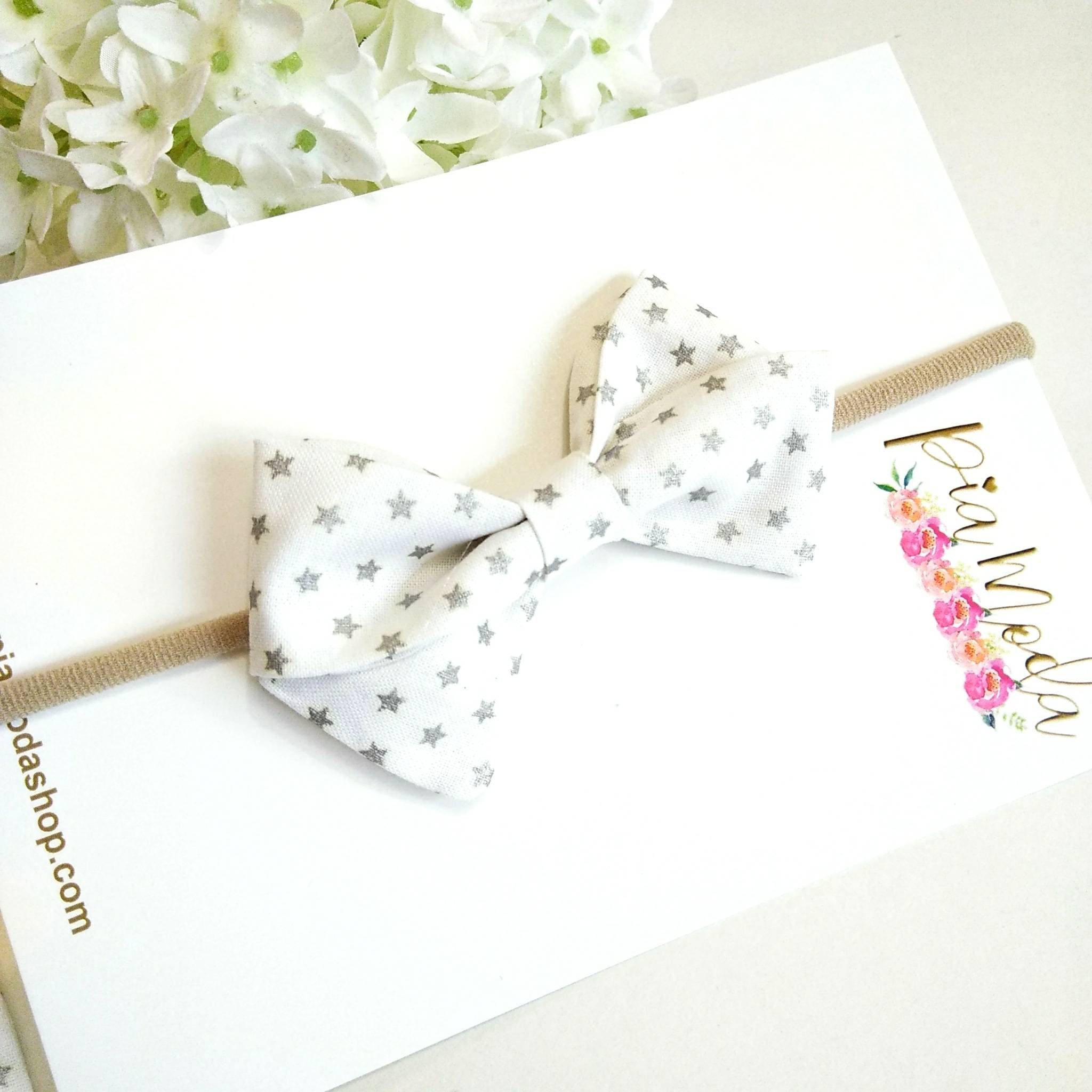 silver baby headband