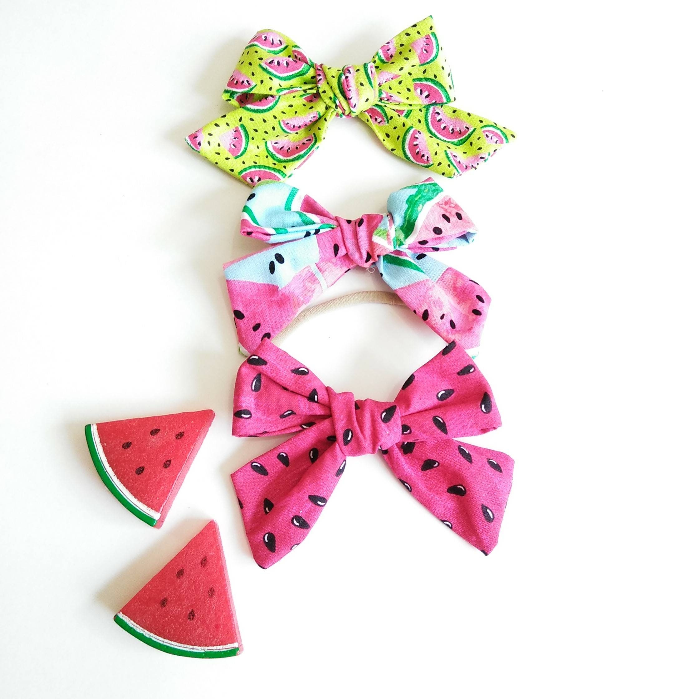Baby Nylon Headband. Bows Watermelon. Baby Headbands. Infant Etsy