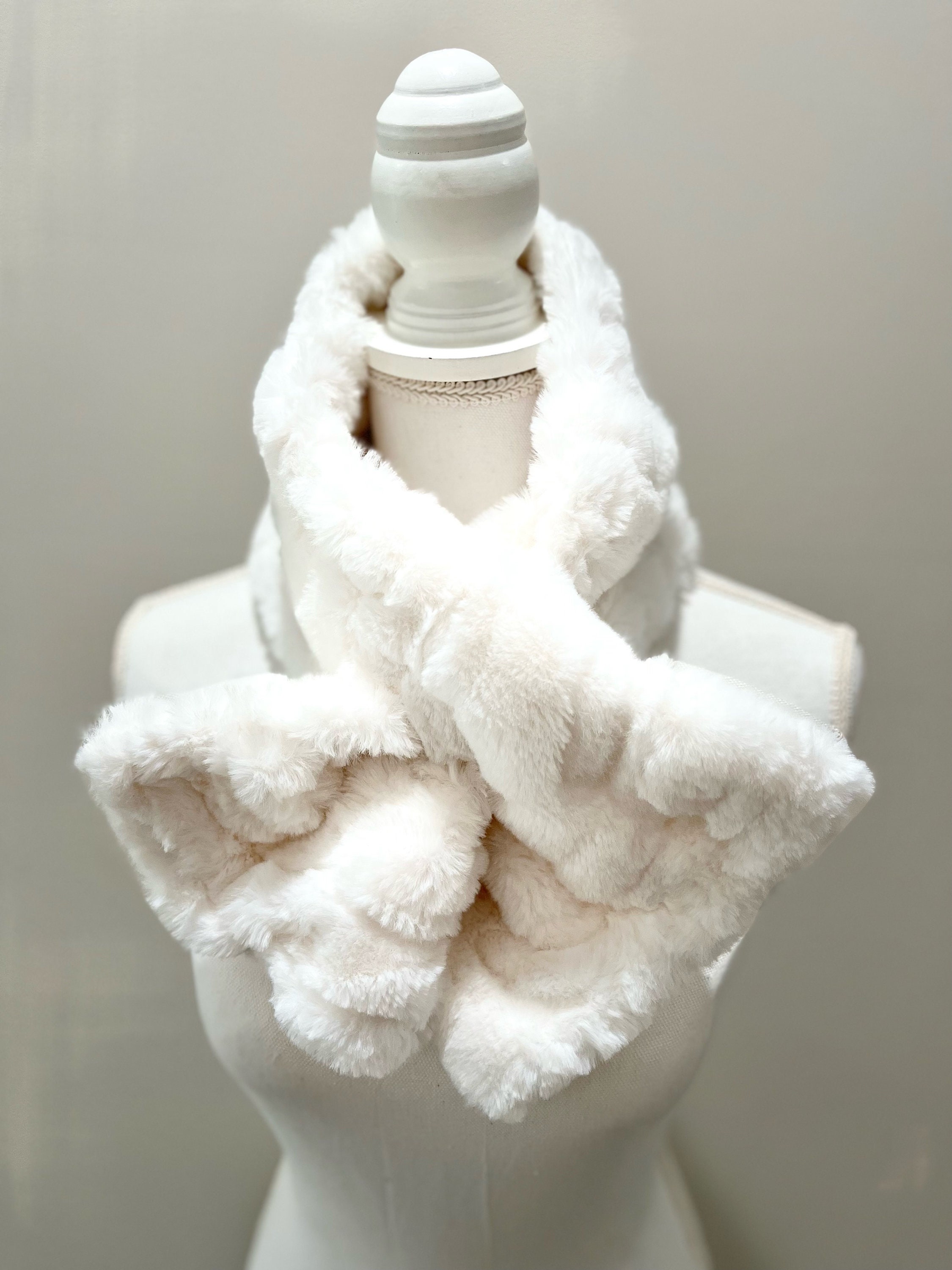 Long Strip Soft Warm Plush Scarf Simple Monochrome Basic Imitation Rabbit  Fur Fluffy Neck Scarf Autumn Winter Coldproof Versatile Scarf - Temu