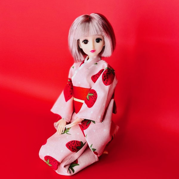 Fashion Doll Japanese Kimono / Yukata for gift,  Doll Handmade Clothes