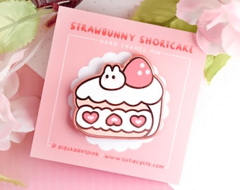 Strawberry Bunny | 1.5" Hard Enamel Pin