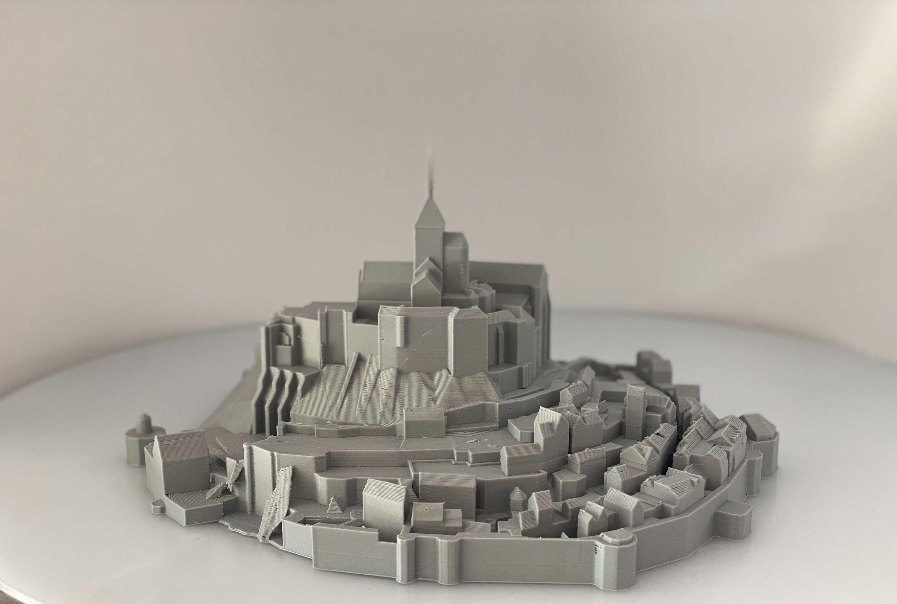Mont St. MIchel Castle in France 3D Printed Etsy