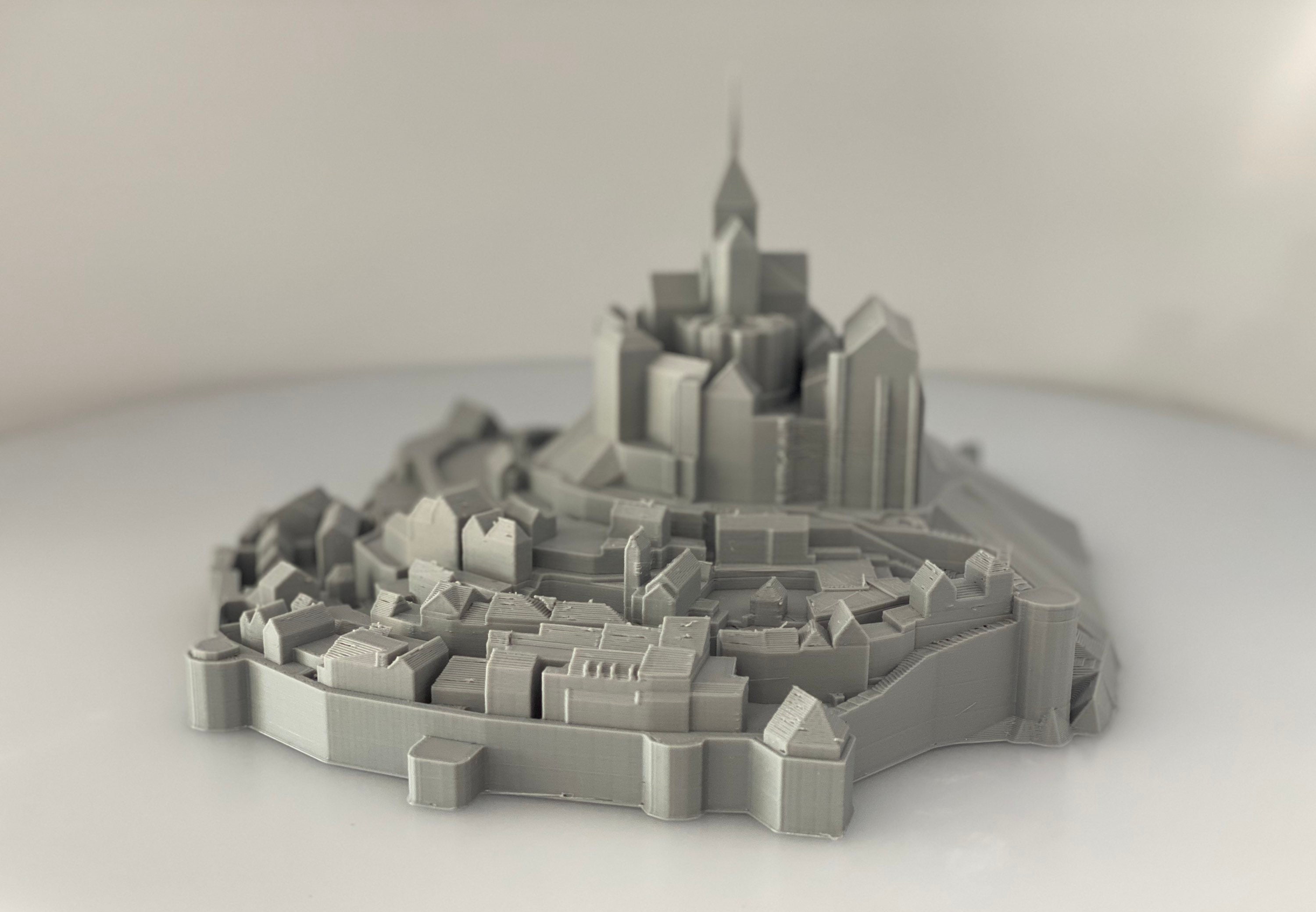 Mont St. MIchel Castle in France 3D Printed Etsy