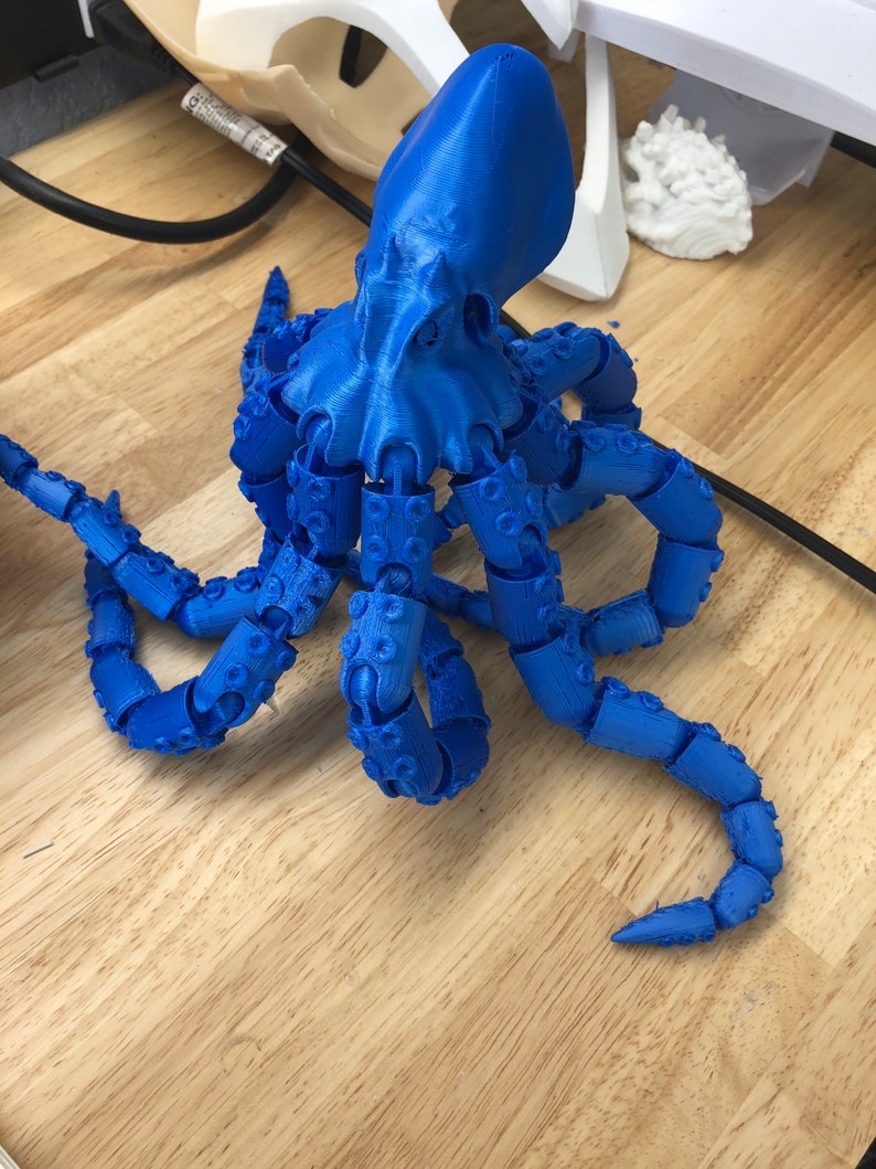 Octopus 3D Printed Articulated floppy Joints Etsy