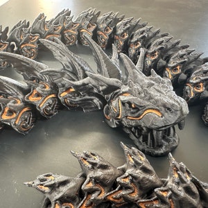 Midgard Serpent - Jörmungandr | Stylized 3D Printed Sea Serpent | Custom Two-Color Design