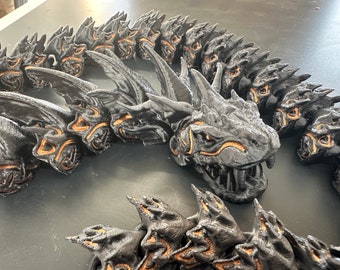 Midgard Serpent - Jörmungandr | Stylized 3D Printed Sea Serpent | Custom Two-Color Design