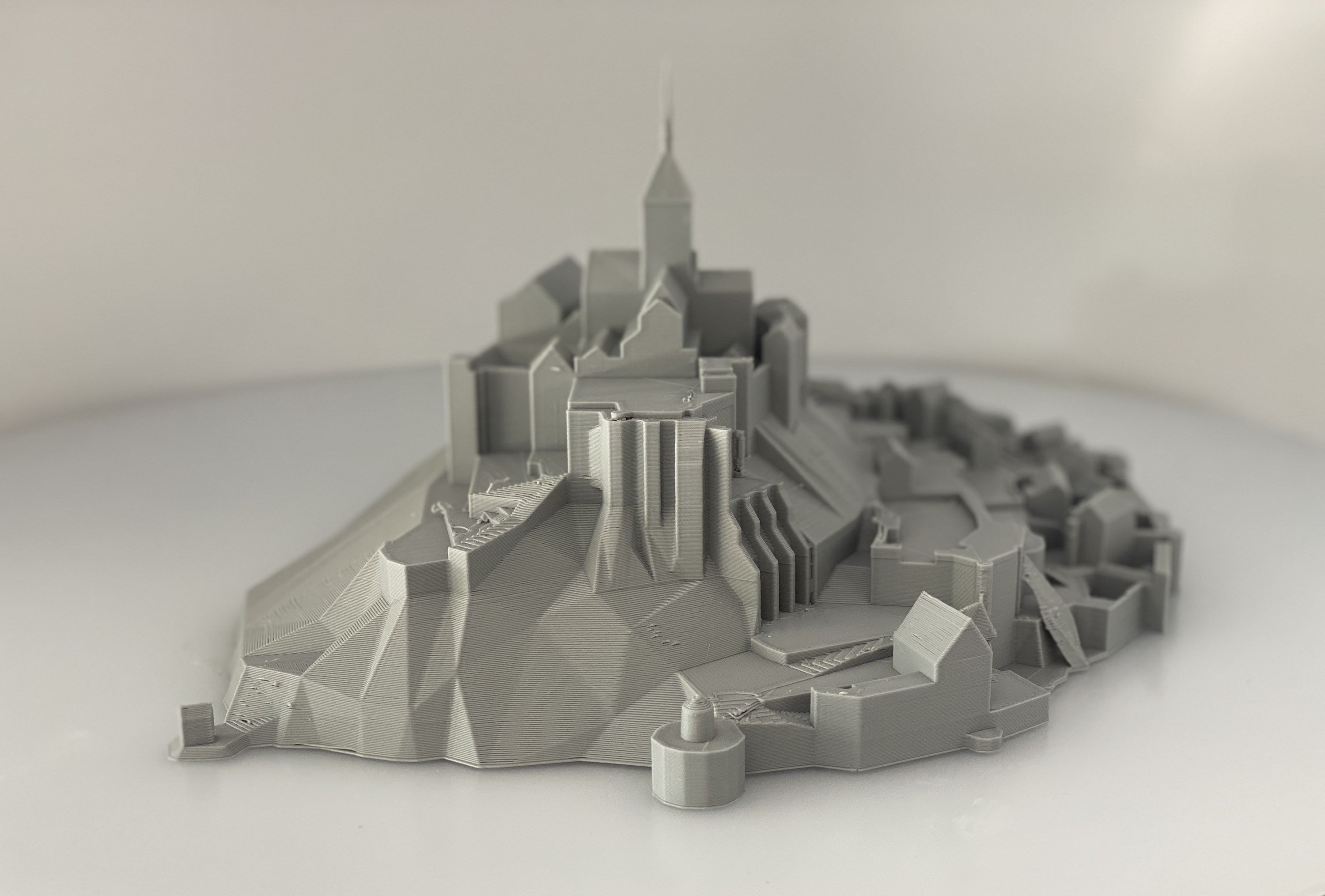 Mont St. MIchel Castle in France 3D Printed Etsy